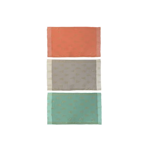 Beach Towel Home ESPRIT Green Beige Golden Coral Polyester Cotton (3)