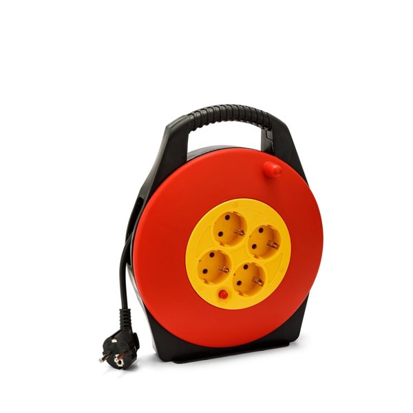 Cable reel Velamp 10 m 4 Plugs