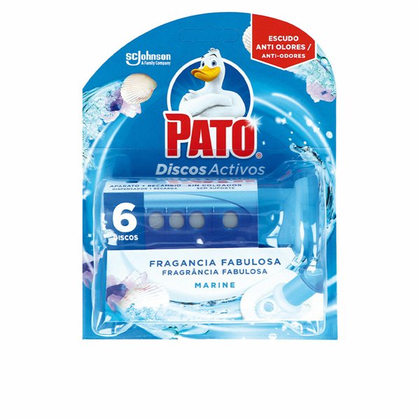 Toilet air freshener Pato Discos Activos Navy 6 Units Disinfectant