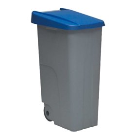 Dustbin with Wheels Denox Blue 85 L 58 x 41 x 76 cm