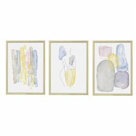 Painting DKD Home Decor Crystal polystyrene 53 x 3 x 73 cm (3 Pieces)