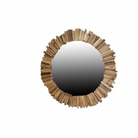 Wall mirror DKD Home Decor Natural Trunks Alpino 112 x 4 x 112 cm 125 x 4 x 125 cm 128 x 4 x 128 cm