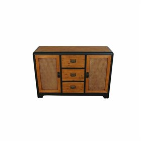 Sideboard DKD Home Decor Dark brown Dark grey Metal Fir 120 x 40 x 79 cm