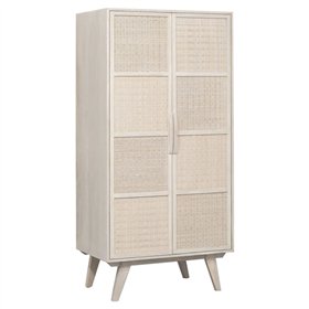 Sideboard Home ESPRIT White Rattan Mango wood 87 x 55 x 178 cm