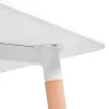 Springos HF0015 Coffee Table, 120 × 80 cm, white top & brown legs
