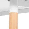 Springos HF0015 Sohvapöytä 120 × 80 cm, valkoinen kansi & ruskeat jalat