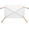 Springos HF0015 Kohvilaud 120 × 80 cm, valge pealispind ja pruunid jalad