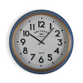 Wall Clock Versa Antiques Blue Golden MDF Wood MDF Wood/Metal 5,8 x 42 cm