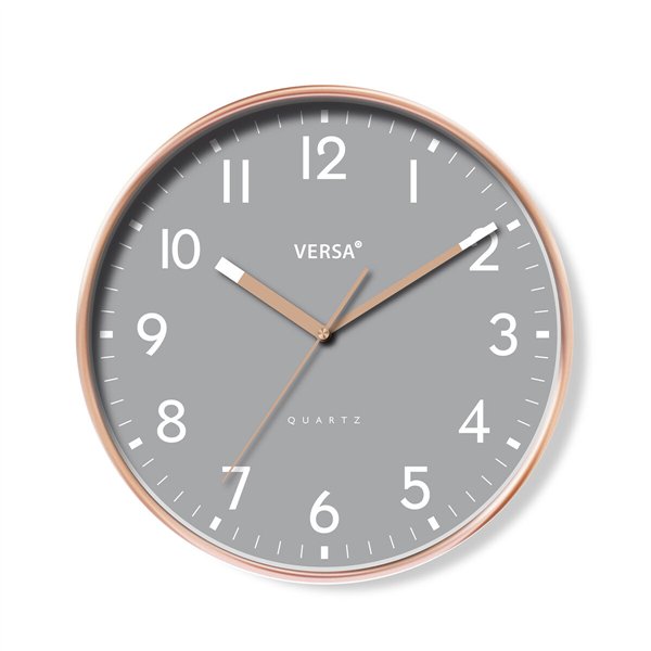 Wall Clock Versa Grey Plastic 4 x 30 x 30 cm