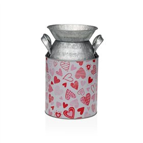Vase Versa Red Metal Hearts 13 x 15,5 x 21 cm