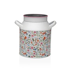 Vase Versa Pink Metal Flowers 13 x 15,5 x 21 cm