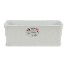 Planter Stefanplast 73700 White Plastic 15,5 x 13,5 x 39 cm 39 x 13,5 x 15 cm