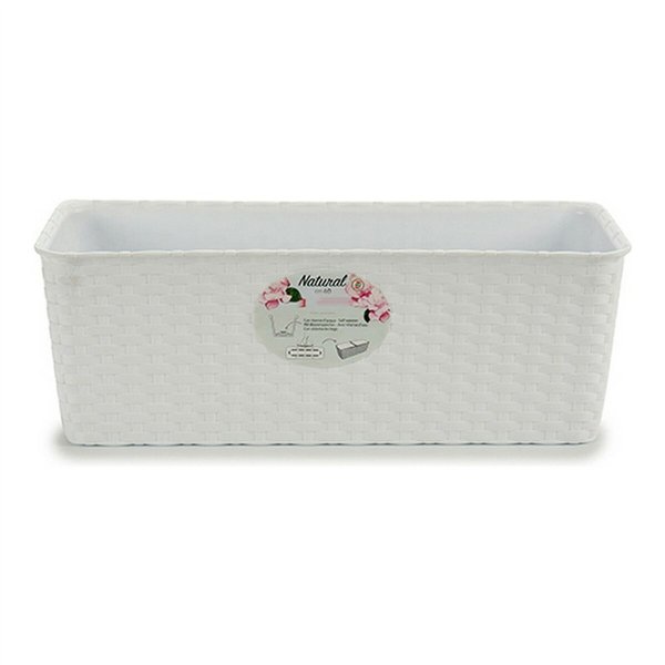 Planter Stefanplast 73700 White Plastic 15,5 x 13,5 x 39 cm 39 x 13,5 x 15 cm