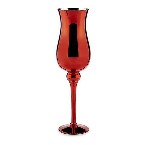 Candleholder Red Crystal 13,5 x 4,5 x 13,5 cm 13,5 x 45 x 13,5 cm