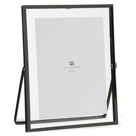 Photo frame Gift Decor Black Metal Glass Plastic 15 x 20 cm