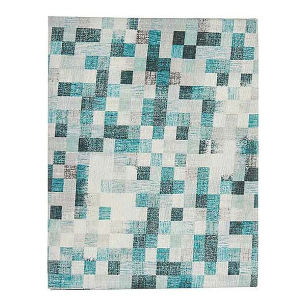 Tablecloth Kinvara Blue Turquoise Thin canvas