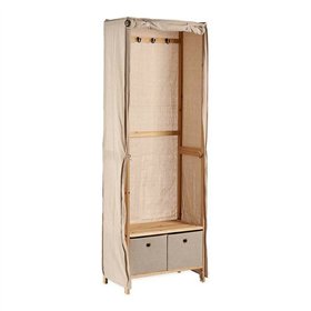 Coat rack Kipit Beige Wood Cloth 31,5 x 58 x 168 cm 58 x 168 x 31,5 cm