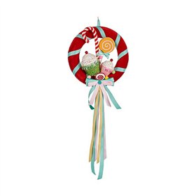 Advent wreathe Krist+ Red Multicolour Synthetic 40 x 12 x 42 cm 42 x 40 x 12 cm