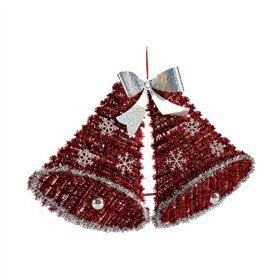 Christmas bauble Krist+ White Red polypropylene PET Plastic Hoods 30,8 x 5,4 x 50,5 cm 52 x 31,5 x 7,5 cm LED Light
