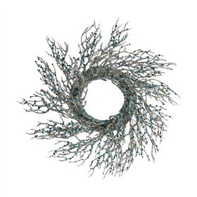 Advent wreathe Krist+ Blue Golden Plastic Branch 50 x 10 x 50 cm