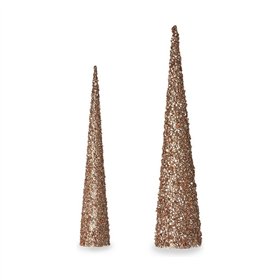 Christmas bauble Krist+ Bronze Golden Sequins Christmas 9,5 x 60 x 9,5 cm 8,5 x 8,5 x 40 cm Cones