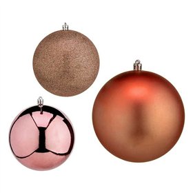 Christmas Bauble Krist+ Copper Plastic Ø 12 cm 6 Units