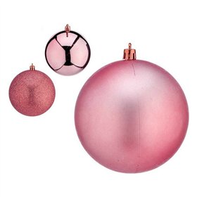 Christmas Baubles Krist+ Pink Plastic Ø 12 cm 6 Units