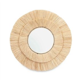 Wall mirror Gift Decor Brown 73 x 73 x 3 cm Circle