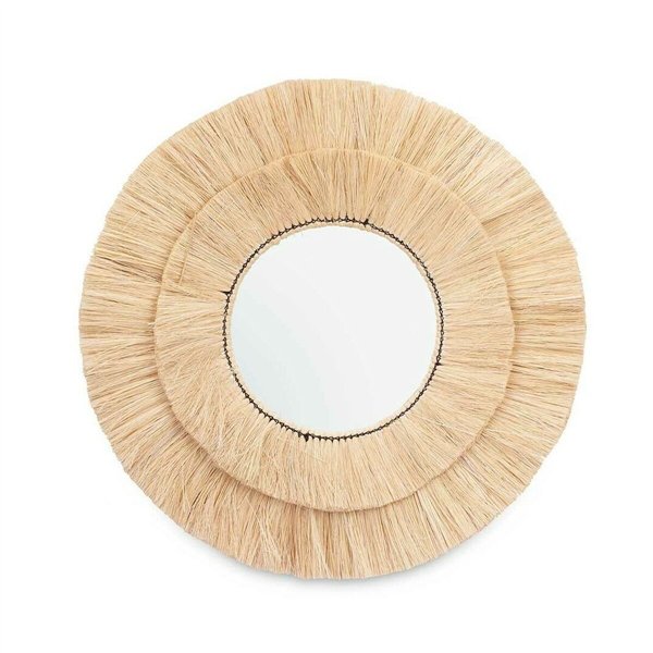 Wall mirror Gift Decor Brown 73 x 73 x 3 cm Circle