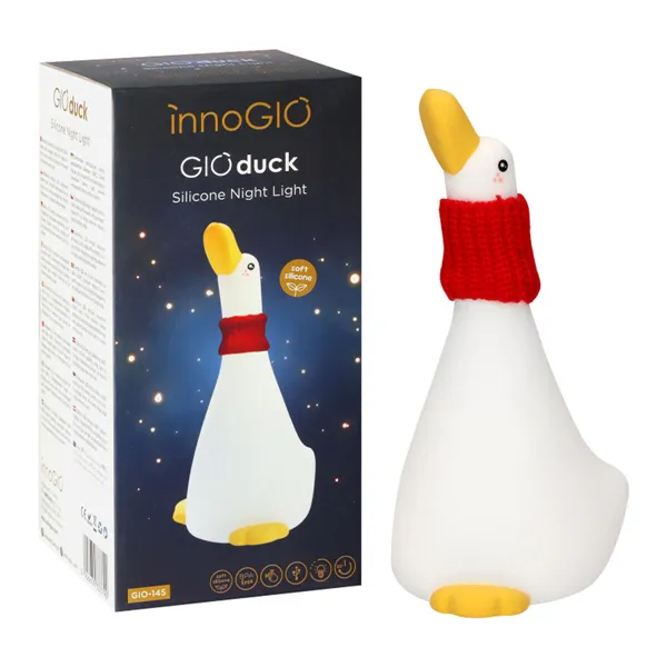 Night light Innogio 145 GIODUCK White Silicone
