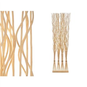 Folding screen Gift Decor Natural Willow wood 50 x 182 x 13 cm 4 Bouquets