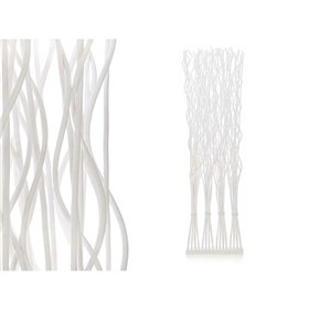 Folding screen Gift Decor White Willow wood 50 x 182 x 13 cm 4 Bouquets
