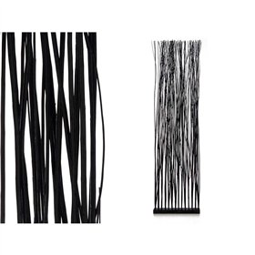 Folding screen Gift Decor Varas Black Willow wood 50 x 185 x 12 cm