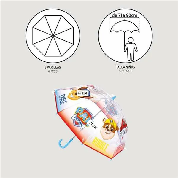 Umbrella The Paw Patrol Ø 71 cm 45cm
