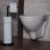 WC-paperiteline, Springos TS0002 metallinen jalusta, musta