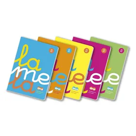 Notebook Lamela 3X3 PP 50 Sheets 5 Units Grid sheets 90 gr A4 (5 Pieces)
