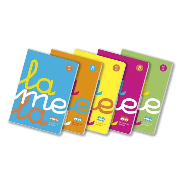 Notebook Lamela 3X3 PP 50 Sheets 5 Units Grid sheets 90 gr A4 (5 Pieces)