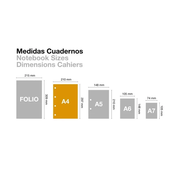 Notebook Miquelrius Micro perforated Graphite A4 5 Pieces