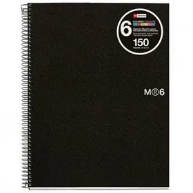 Notebook Miquelrius Micro perforated Black A5 (5 Units)