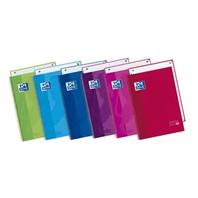 Notebook Oxford European Book Multicolour A4 A4+ 80 Sheets Micro perforated 4 Pieces