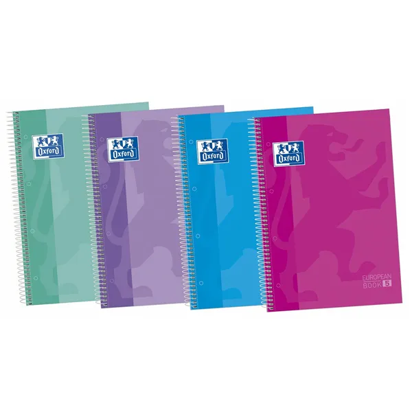 Notebook Oxford European Book Multicolour A4 120 Sheets Micro perforated 5 Pieces