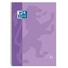 Notebook Oxford European Book Light mauve A4 A4+ 80 Sheets 5 Pieces