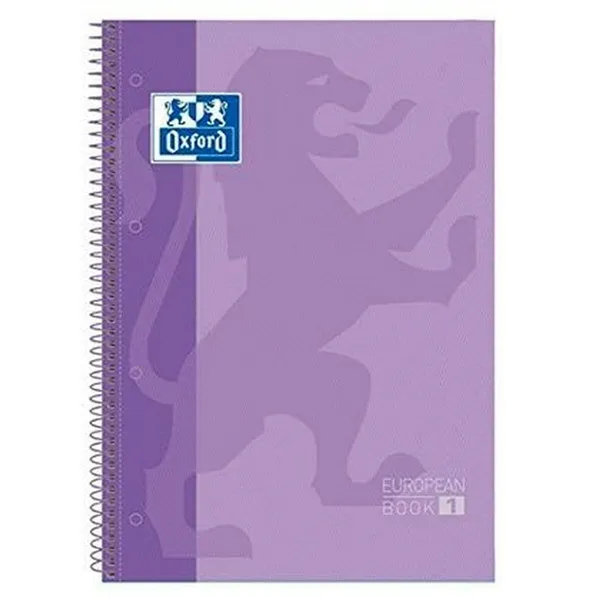 Notebook Oxford European Book Light mauve A4 A4+ 80 Sheets 5 Pieces