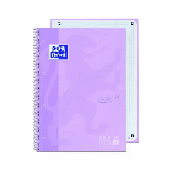 Notebook Oxford European Book Light mauve A4 A4+ 80 Sheets 5 Pieces
