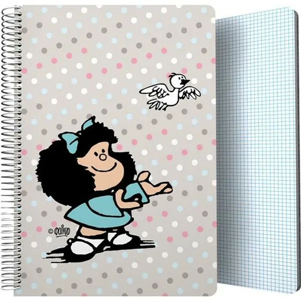 Notebook Mafalda Bird Multicolour Din A4 80 Sheets