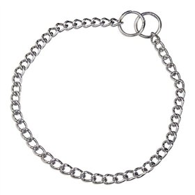 Dog collar Hs Sprenger Silver 2,5 mm Links Twisted (50 cm)