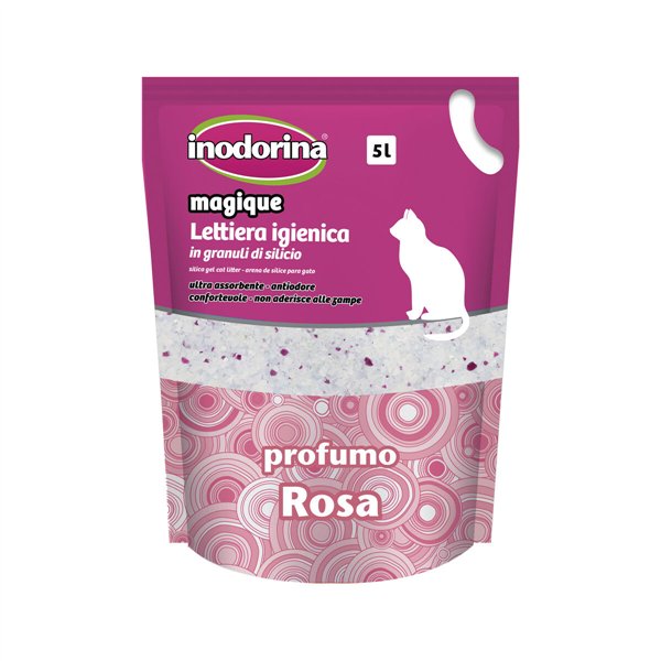 Cat Litter Inodorina MAGIQUE ROSE Roses 5 L