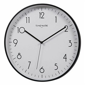 Wall Clock Timemark Black (30 x 30 cm)