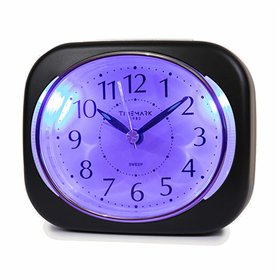 Analogue Alarm Clock Timemark 10 x 8,5 x 4 cm Black Plastic Classic