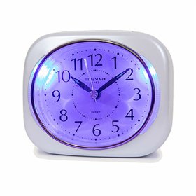 Analogue Alarm Clock Timemark 10 x 8,5 x 4 cm White Plastic Classic